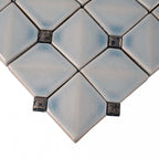 Chateau Blue Square Ceramic Mosaic Tile | Tile Club