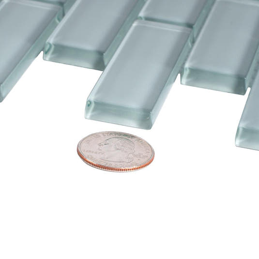 Chic Gray Glass Brick Tile | Tile Club