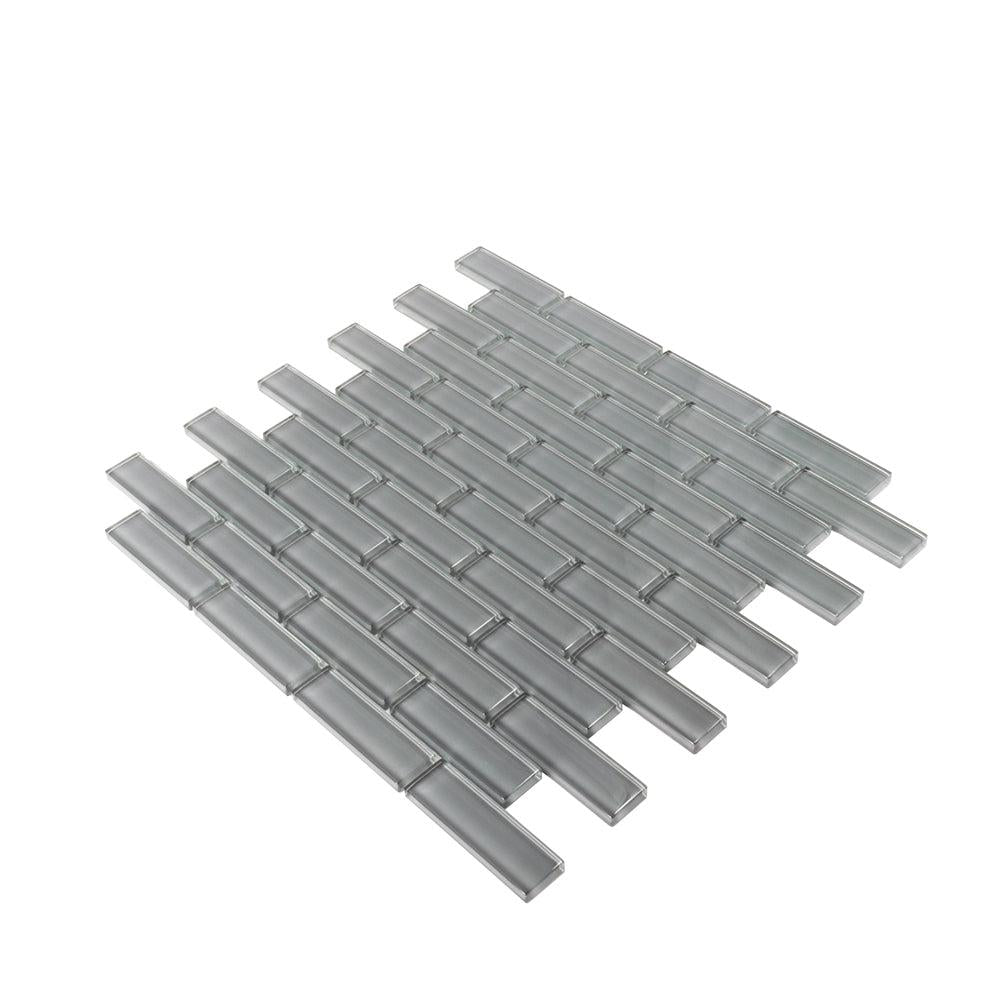 Cool Gray Glass Brick Tile | Tile Club