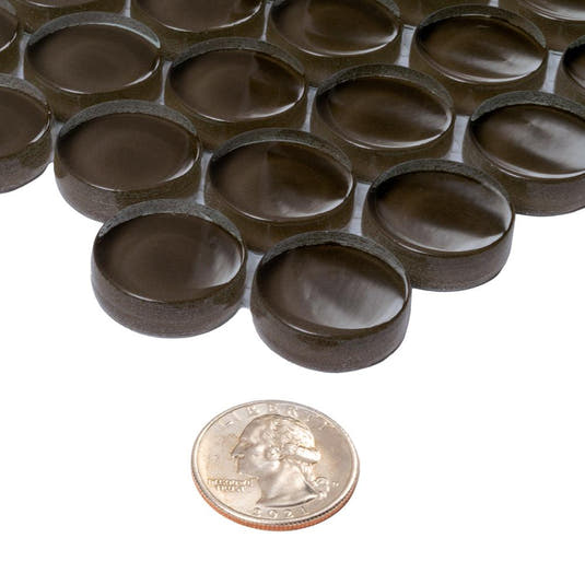 Dark Gray Penny Round Glass Tile | Tile Club