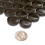 Dark Gray Penny Round Glass Tile | Tile Club