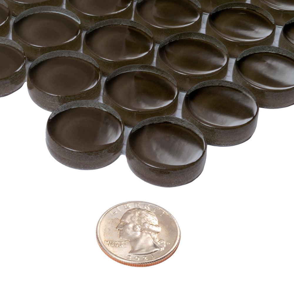 Dark Gray Penny Round Glass Tile | Tile Club