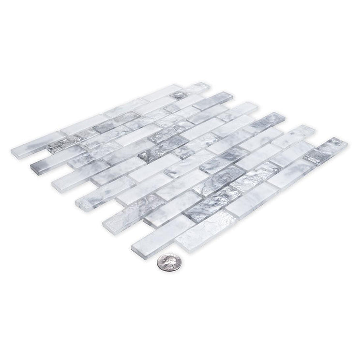 Frozen Dreams Brick Glass Mosaic Tile | Tile Club