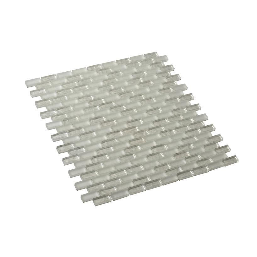 Glacial White Glass Brick Tile | Tile Club