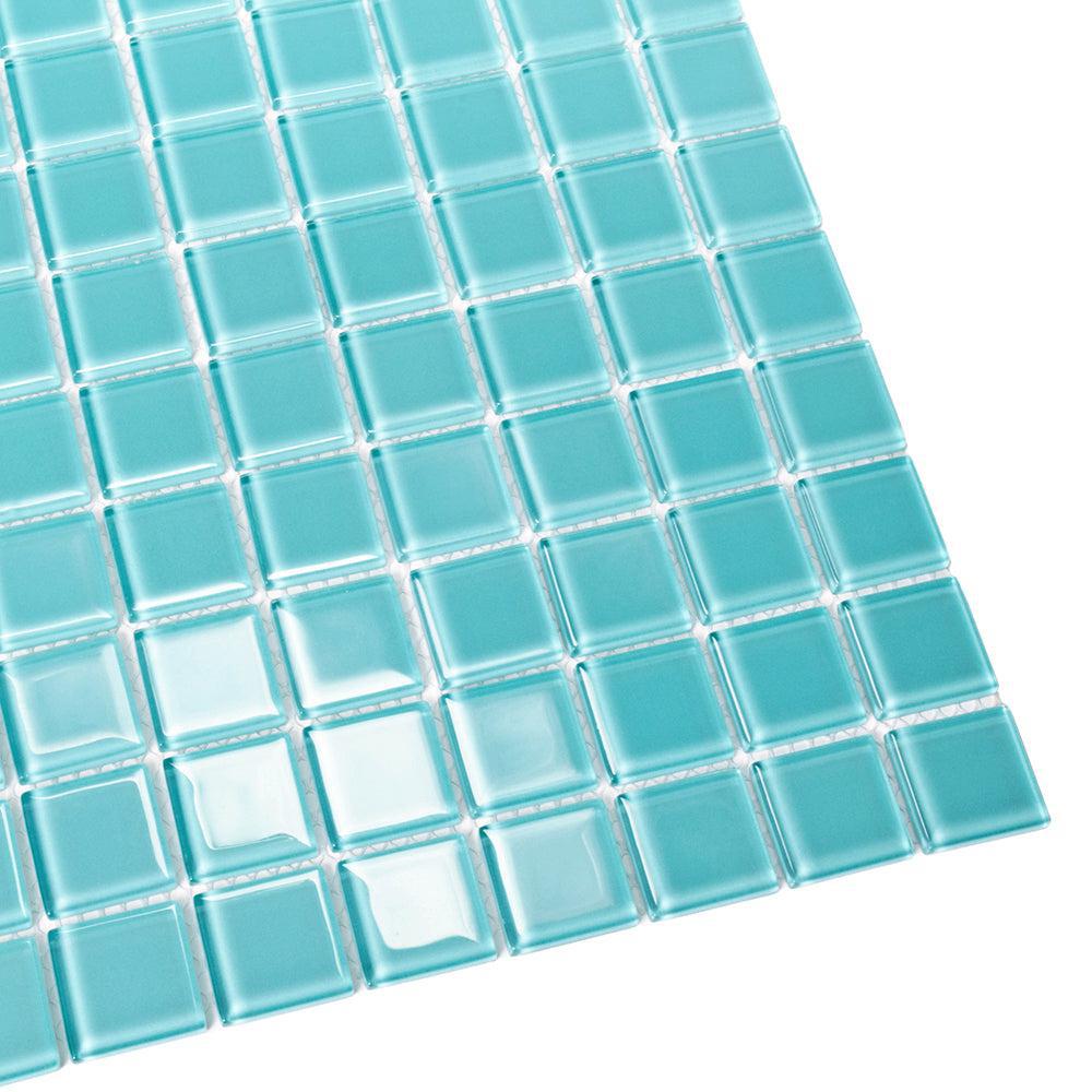 Glacier Aqua 1X1 Polished Glass Tile | Tile Club
