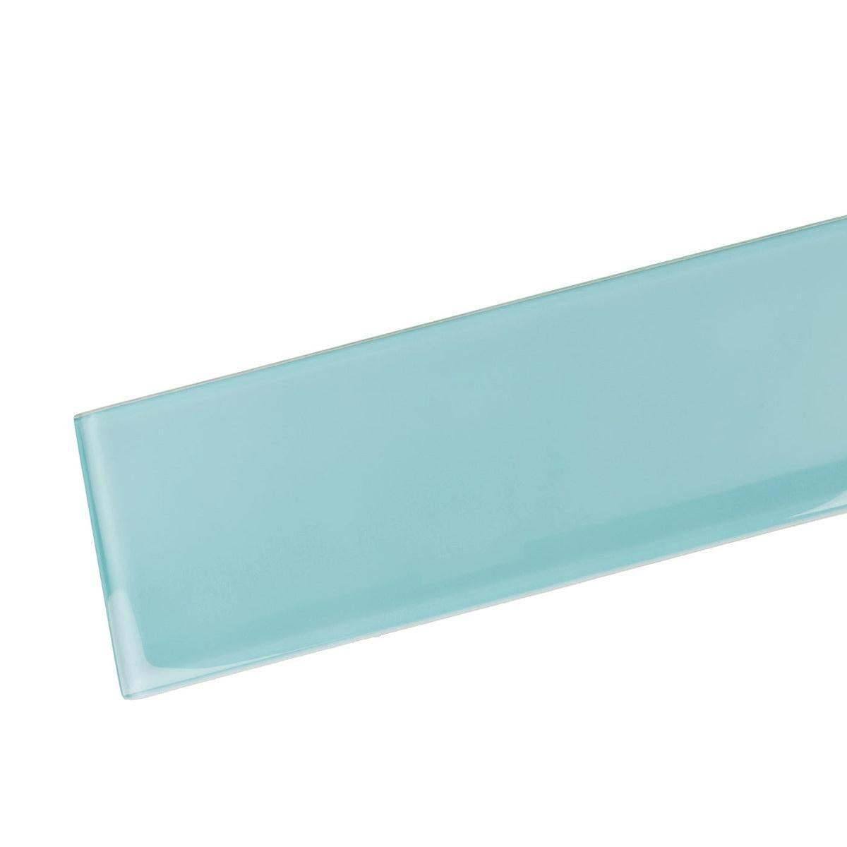 Glacier Aqua 4X16 Polished Glass Tile | Tile Club