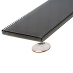 Glacier Ash Gray 3''x12'' Polished Glass Tile | Tile Club