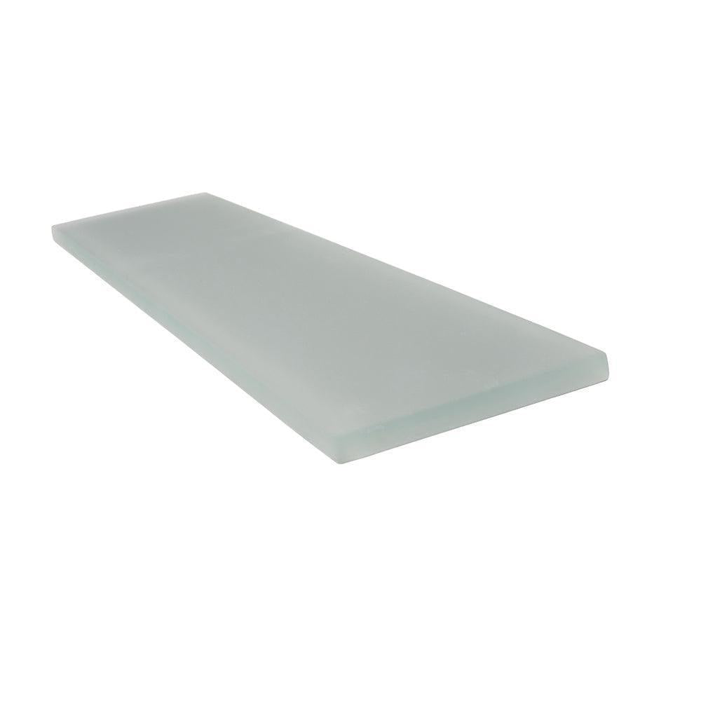 Glacier Aura Gray 3X12 Frosted Glass Tile | Tile Club