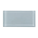 Glacier Aura Gray 3X6 Polished Glass Tile Position: 1