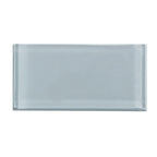 Glacier Aura Gray 3X6 Polished Glass Tile Position: 1
