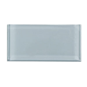 Glacier Aura Gray 3X6 Polished Glass Tile Position: 1