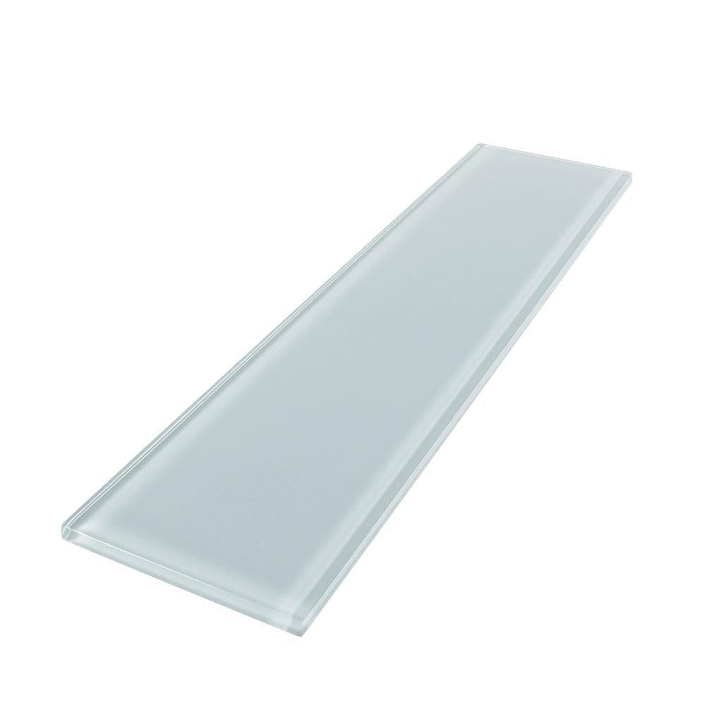 Glacier Aura Gray 4X16 Polished Glass Tile | Tile Club