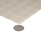 Glacier Beach 1X1 Frosted Glass Tile | Tile Club