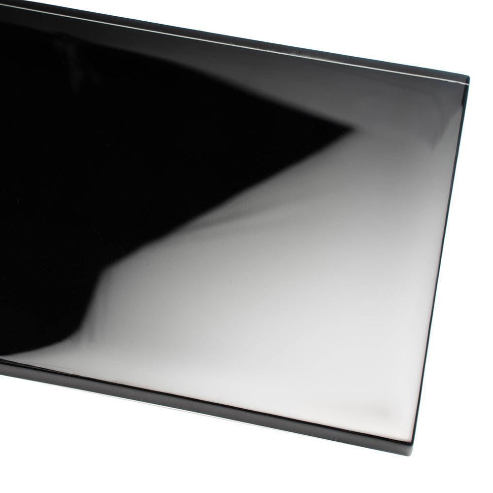 Glacier Black 4X16 Polished Glass Tile | Tile Club