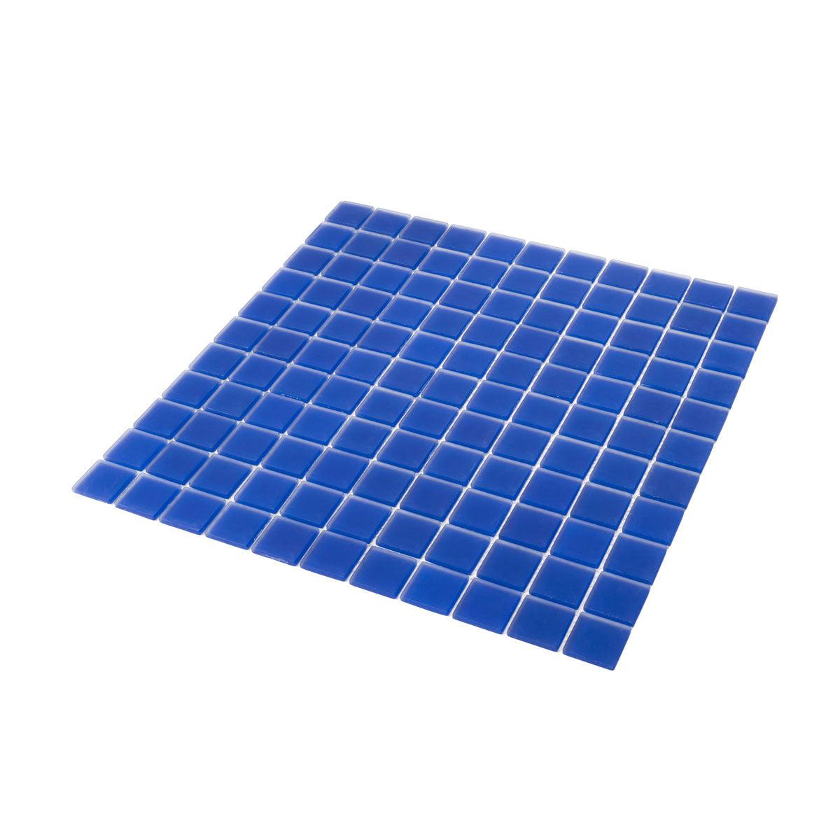 Glacier Cobalt Blue 1x1 Matte Glass Tile | Tile Club