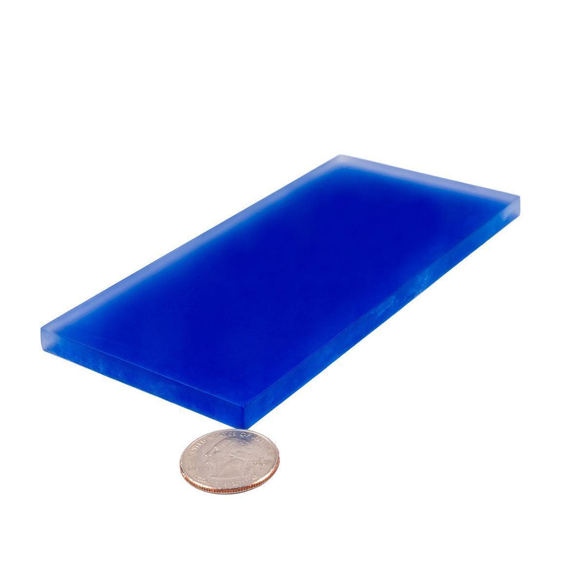 Glacier Cobalt Blue 3X6 Frosted Glass Subway Tile | Tile Club