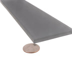 Glacier Dark Gray 3" x 12" Frosted Glass Tile | Tile Club