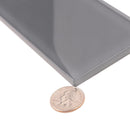 GLACIER DARK GRAY 3" x 6" POLISHED GLASS TILE Sample | Tile Club
