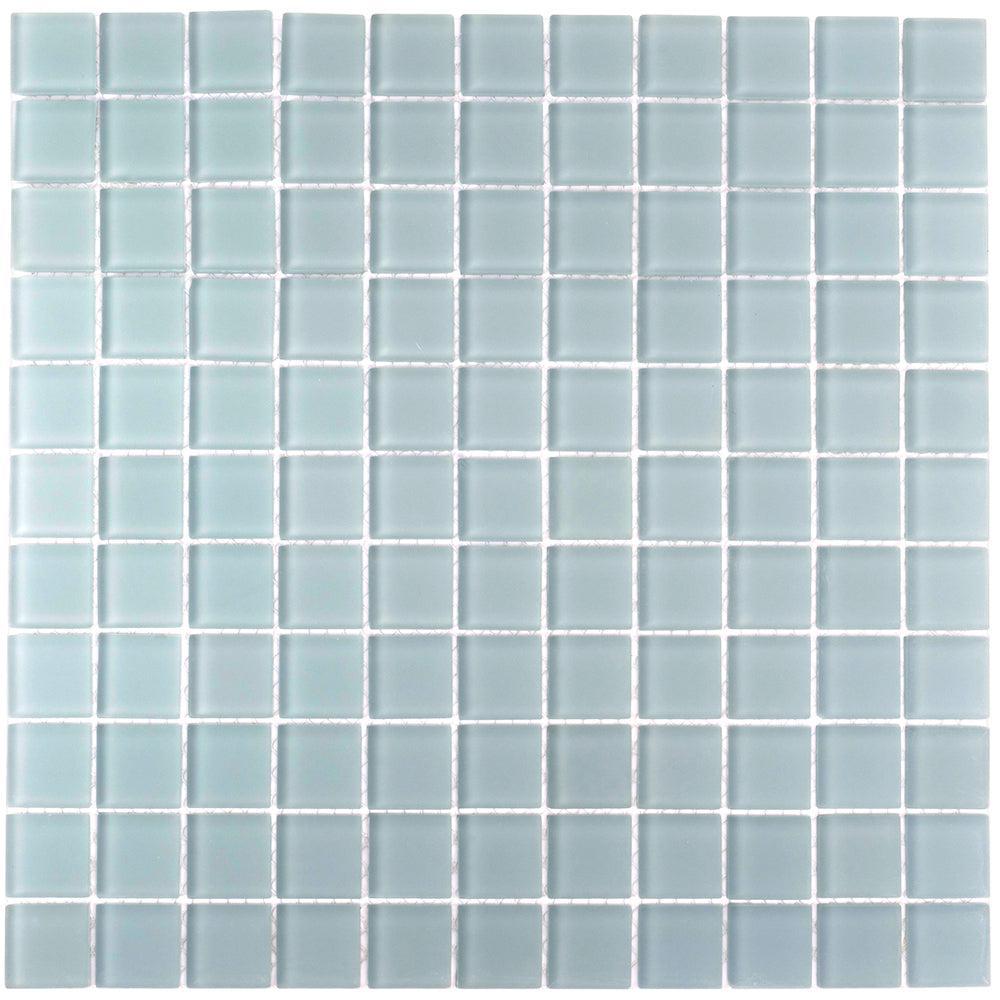 1x1 Glass Glacier Frosted Tile|Tile Club