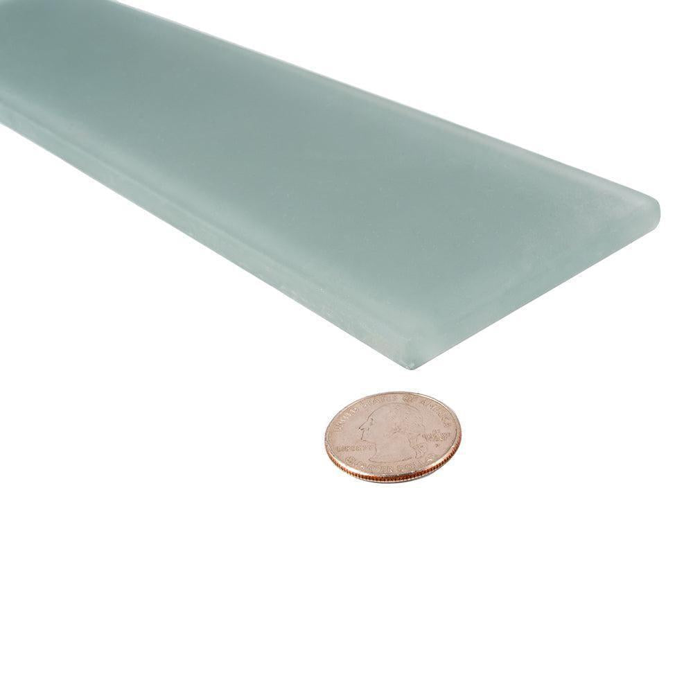 Glacier Gray 3x12 Frosted Gray Glass Tile | Tile Club