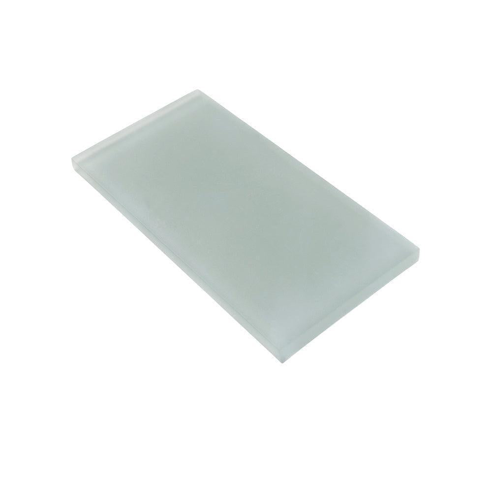 Glacier Gray 3X6 Frosted Glass Subway Tile | Tile Club