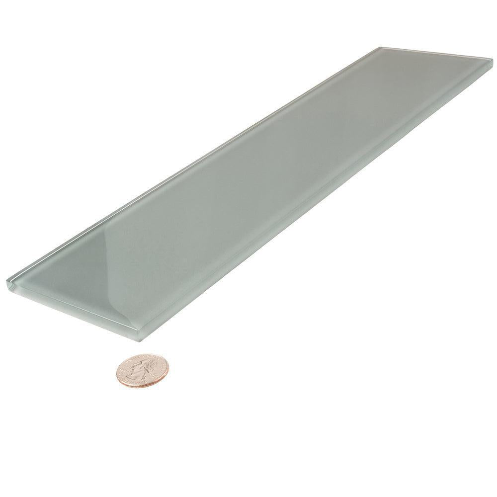 Glacier Gray 4X16 Polished Glass Tile | Tile Club
