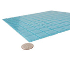 Glacier Laguna Blue 1X1 Polished Glass Tile | Tile Club