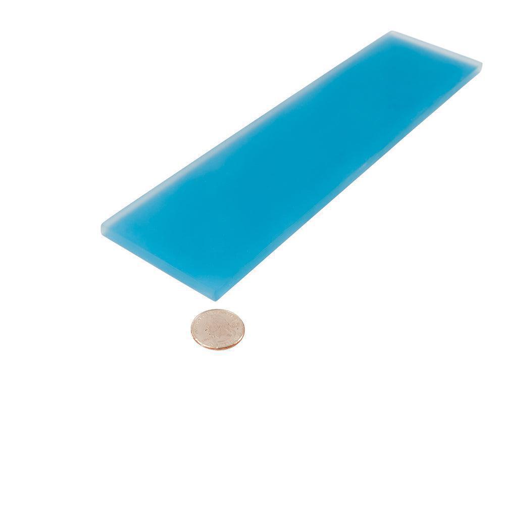 Glacier Ocean Blue 3" x 12" Polished Glass Tile | Tile Club