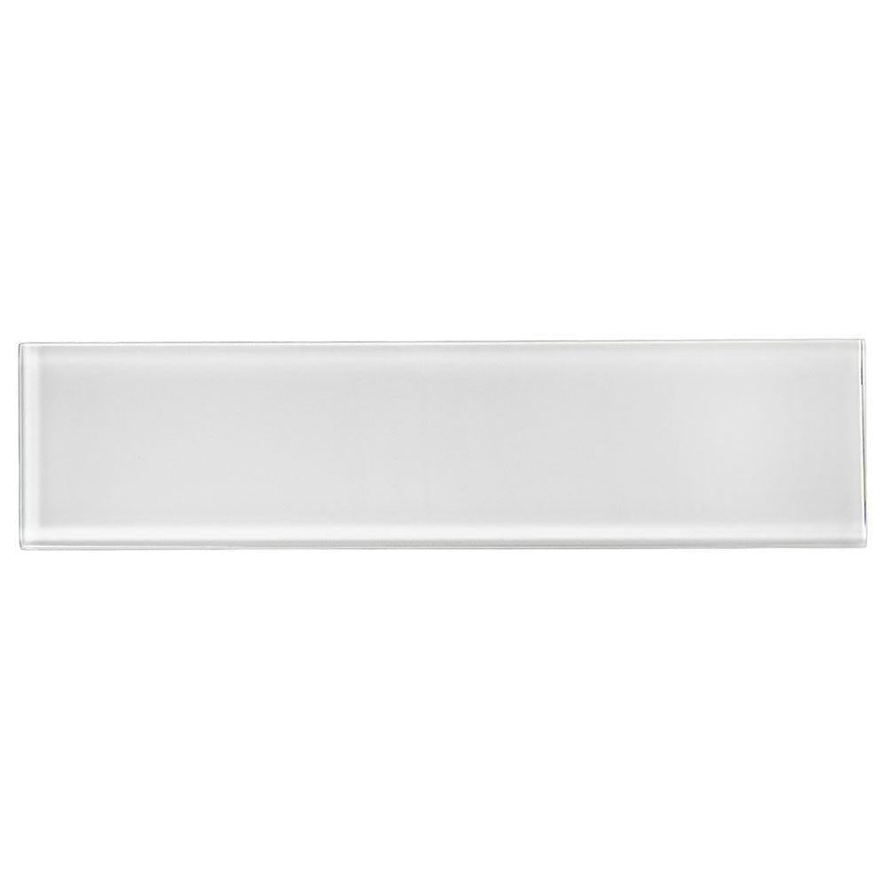 Glacier Pure White 3X12 Polished Glass Tile | Tile Club