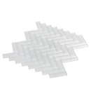 Ice White Herringbone Glass Tile | Tile Club