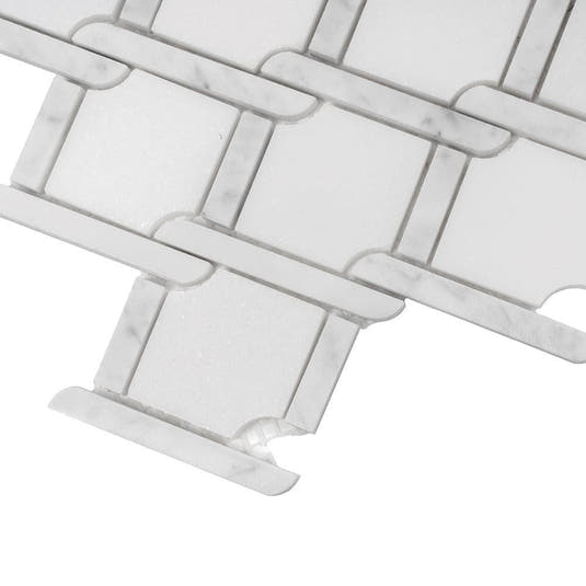 Italiano White Marble Mosaic Tile | Tile Club