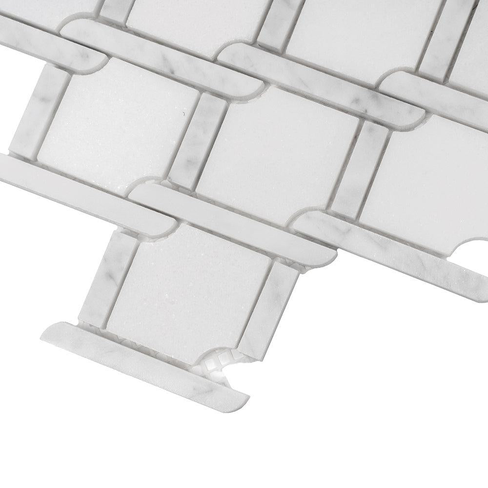 Italiano White Marble Mosaic Tile | Tile Club