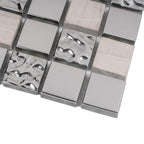 Lotus Grey Glass & Stone Mosaic Tile | Tile Club