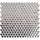 Metallic Silver Buttons Porcelain Penny Round Tile