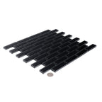 Obsidian Black Glass Brick Tile | Tile Club