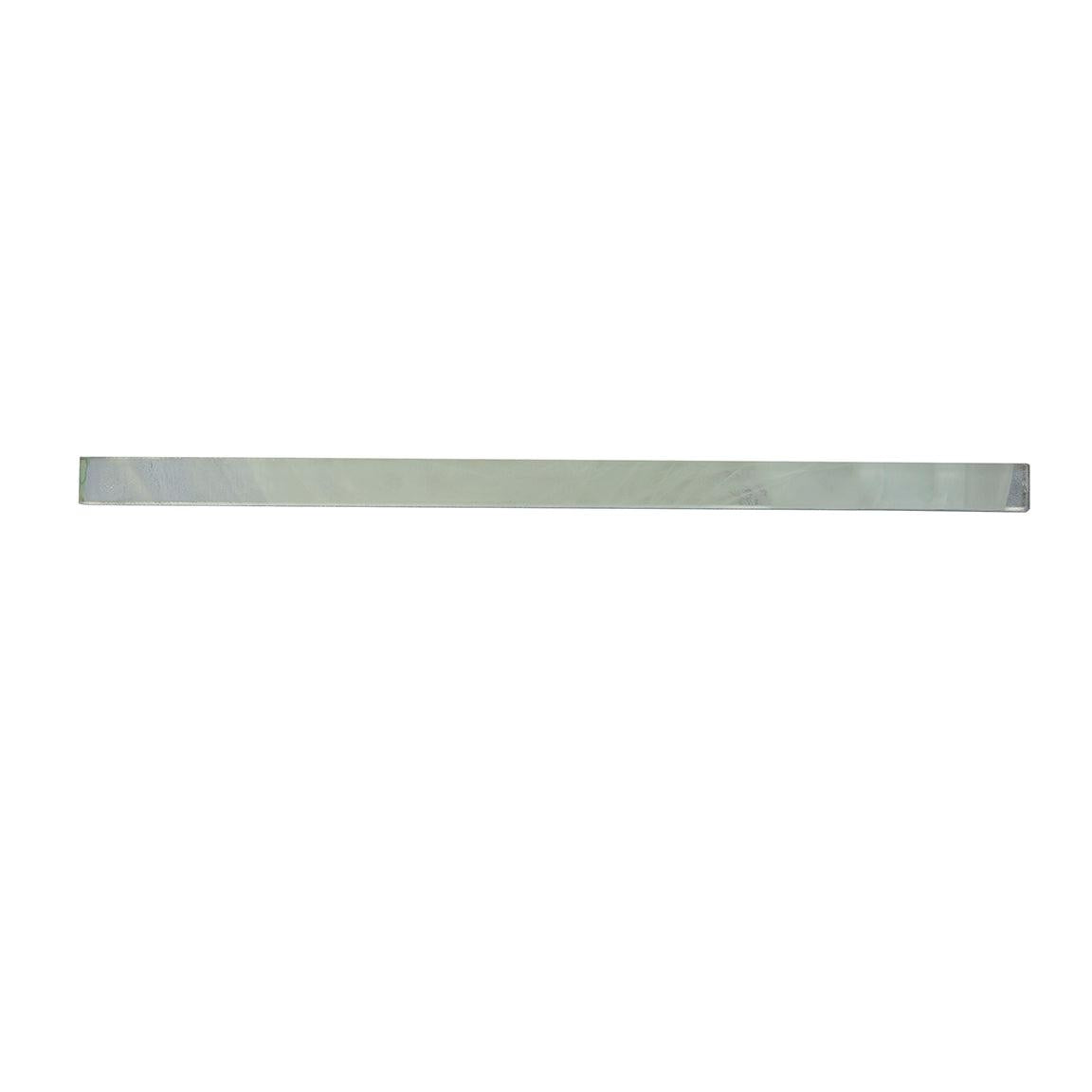 Sea Glass Platinum White Pencil Molding | Tile Club | Position1