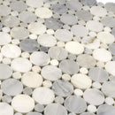 Eastern White Circles Marble Tile | Tile Club
