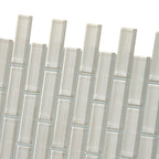 Pearl Gray Glass Brick Tile | Tile Club