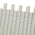 Pearl Gray Glass Brick Tile | Tile Club