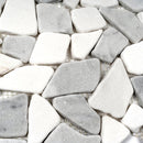 River Pebbles Carrara & Thassos Marble Tile | Tile Club