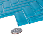 Sea Blue Herringbone Glass Tile | Tile Club