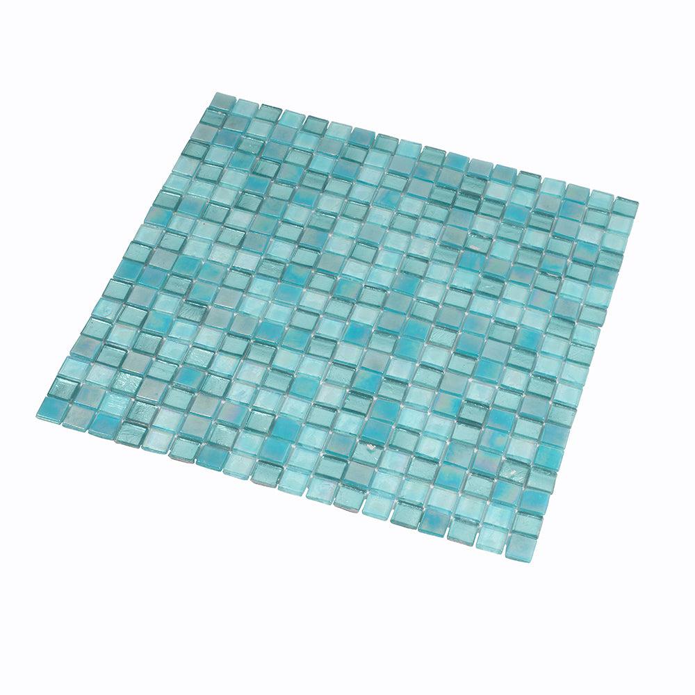 Sea Foam Mixed Squares Glass Tile | Tile Club