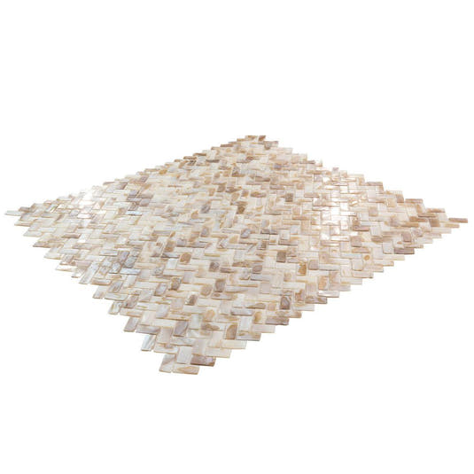 Seashell Dreams Herringbone Mosaic Tile | Tile Club