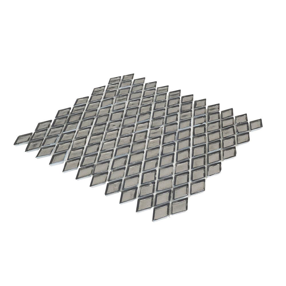 Silver Diamond Glass Mosaic Tile | Tile Club