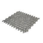 Silver Diamond Glass Mosaic Tile | Tile Club