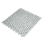 Silver Glass Penny Round Mosaic Tile | Tile Club