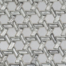 Silver White Weaved Hexagon Glass Mosaic Tile | Tile Club