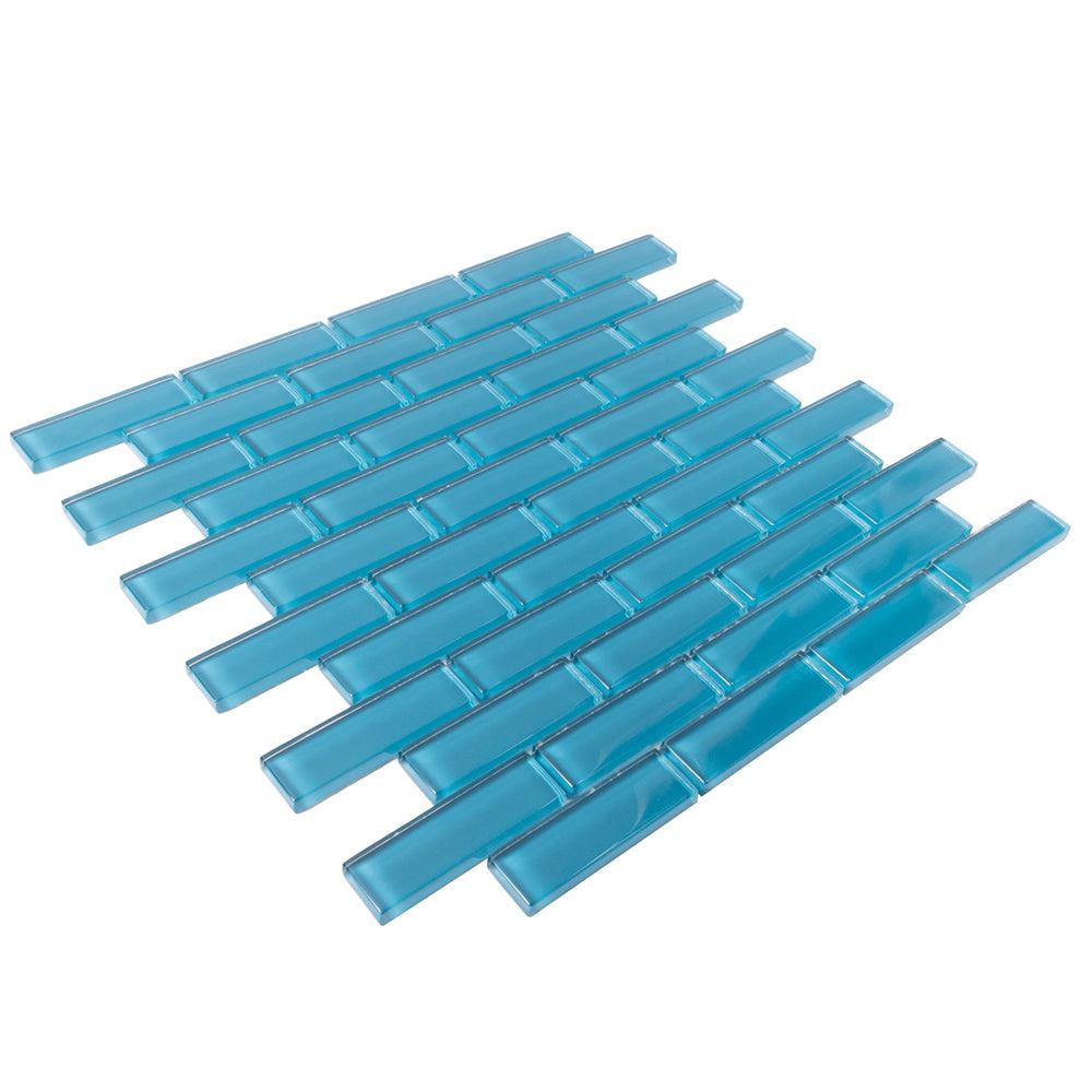 Sky Blue Glass Brick Tile | Tile Club