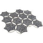 Black and Gray Terrazzo Fleur Mosaic Tile | Tile Club