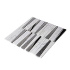 Villa Pyramids White Marble & Glass Mosaic Tile | Tile Club